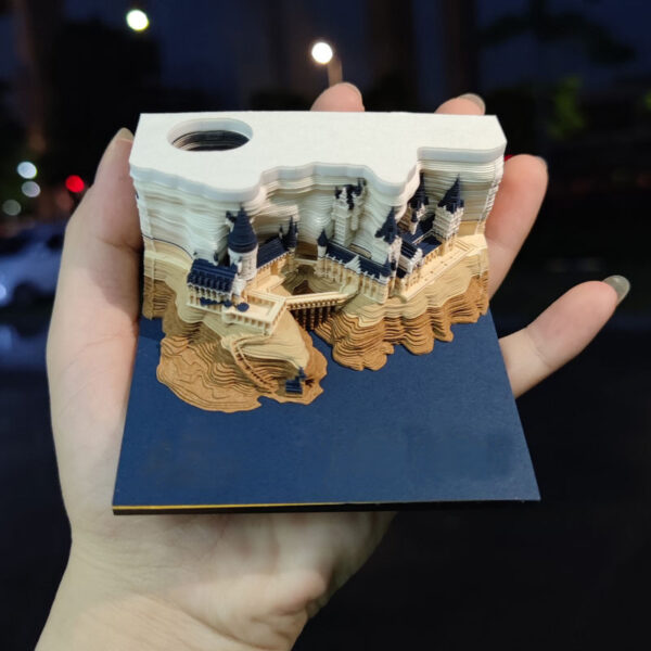 Christmas Tree 3D Three-dimensional Note Book Paper Carving Decor Memo Birthday Calendar Treehouse Office Notepad Gift Note - Image 7