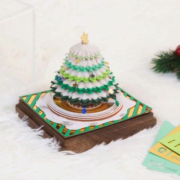 Christmas Tree 3D Three-dimensional Note Book Paper Carving Decor Memo Birthday Calendar Treehouse Office Notepad Gift Note - Image 4