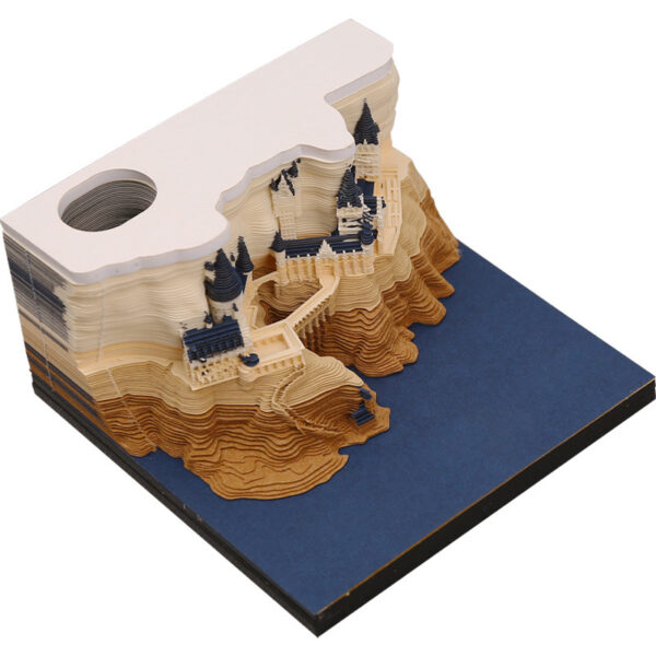 Christmas Tree 3D Three-dimensional Note Book Paper Carving Decor Memo Birthday Calendar Treehouse Office Notepad Gift Note - Image 5