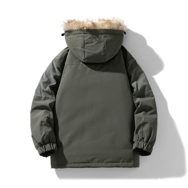 New Autumn And Winter Fur Collar Men's Thickened Coat - Image 3
