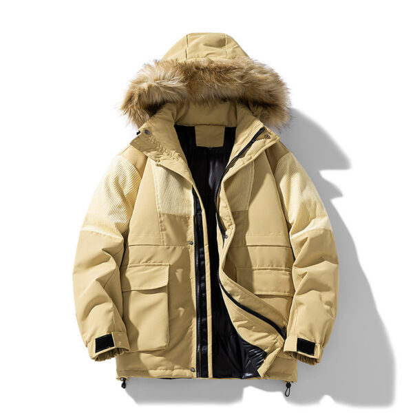 New Autumn And Winter Fur Collar Men's Thickened Coat - Image 5